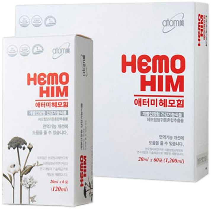 애터미 헤모힘 영양제, 20ml, 60개입