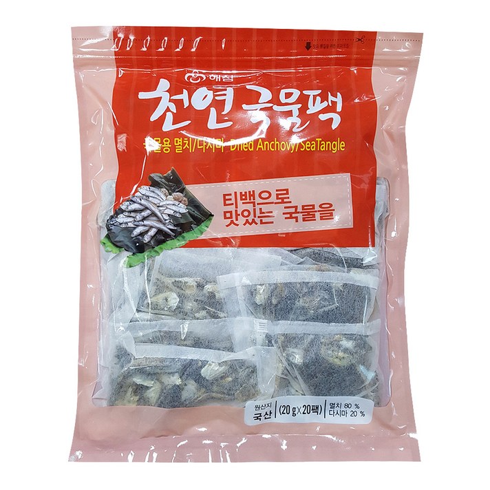해심 천연국물팩, 20g, 20개입