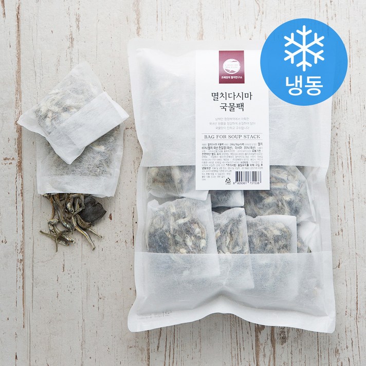 조혜정의멸치연구소 국산 멸치 다시마 국물팩 (냉동), 18g, 16팩