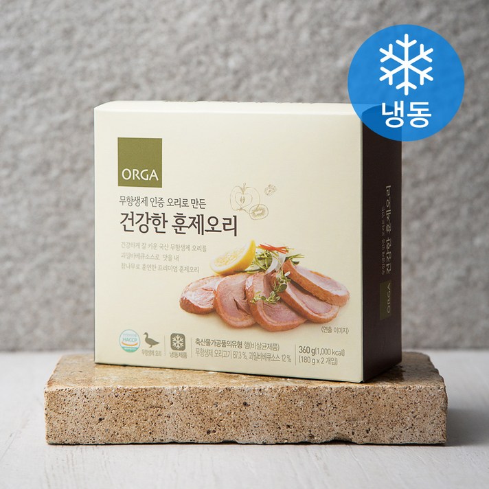 올가홀푸드 건강한 훈제오리 (냉동), 360g, 1개