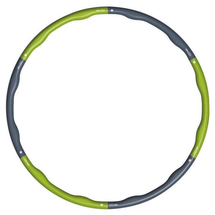 비핏 앱 폼 훌라후프 중급용, 라임 + 그레이