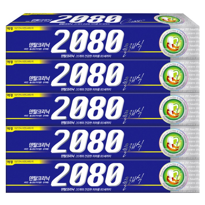 2080 클래식 치약, 170g, 5개
