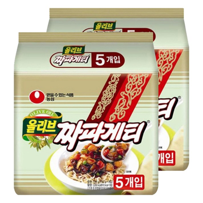 농심 올리브 짜파게티, 140g, 10개