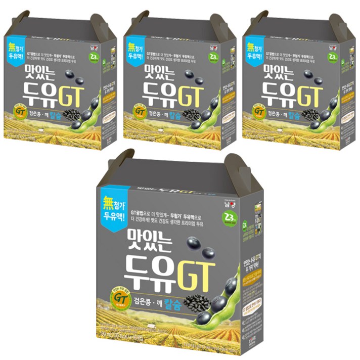 맛있는두유GT 고칼슘 검은콩 깨, 190ml, 64개