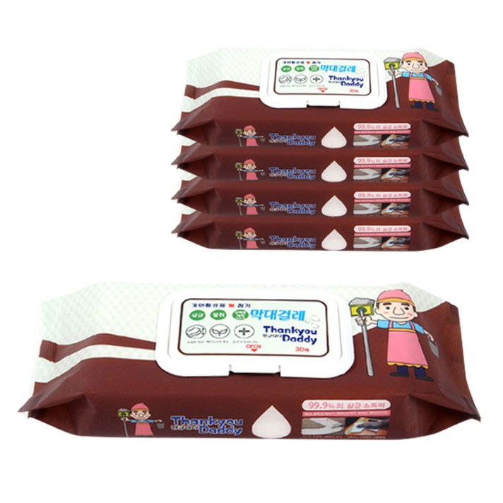 땡큐대디 막대걸레 30매, 5팩