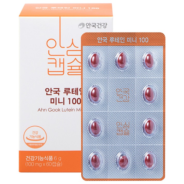 안국건강 New 루테인 미니 100, 60정, 1박스