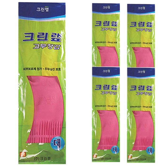 크린랩 고무장갑 대, 5개