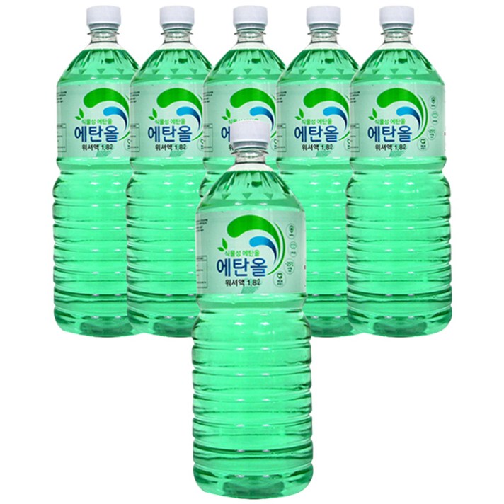 샤인 식물성 에탄올 워셔액, 1.8L, 6개