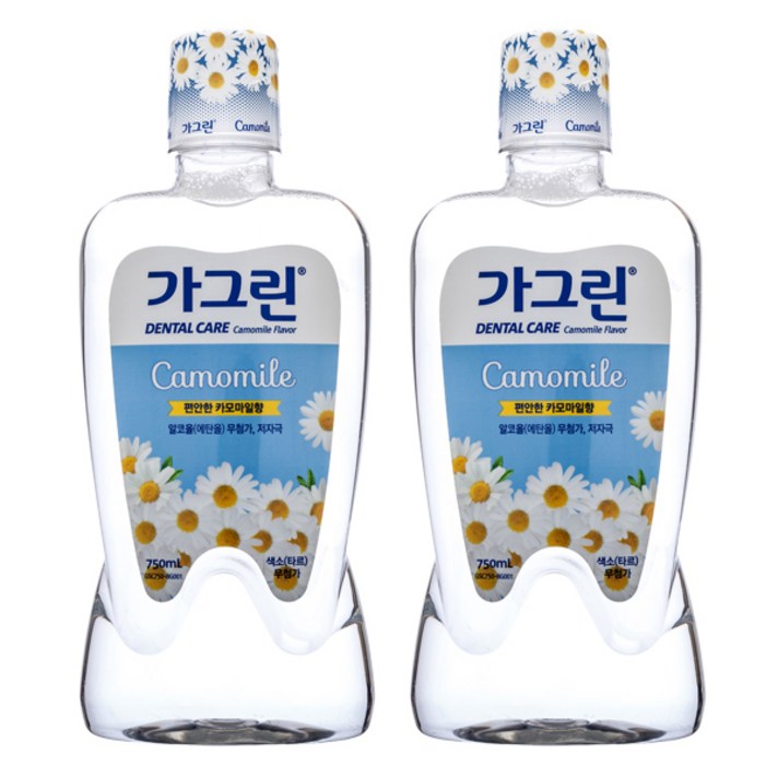 가그린 카모마일 구강청결제, 750ml, 2개