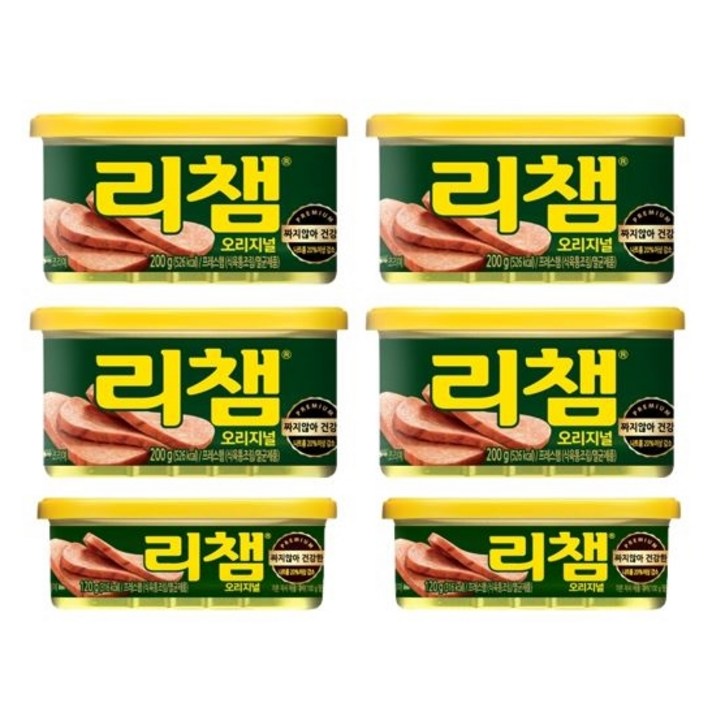동원 리챔 오리지널 햄통조림 200g x 4p + 120g x 2p, 200 g x 4p + 120 g x 2p, 1세트