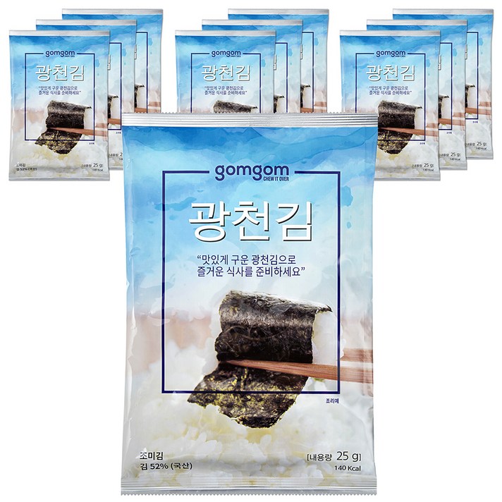 곰곰 광천김 전장, 25g, 10개