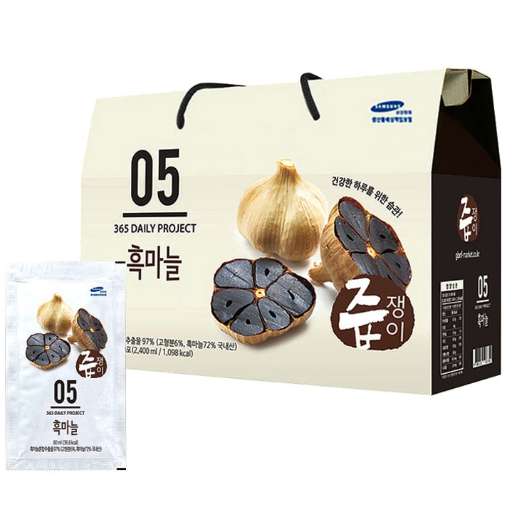 즙쟁이 흑마늘즙, 80ml, 30포