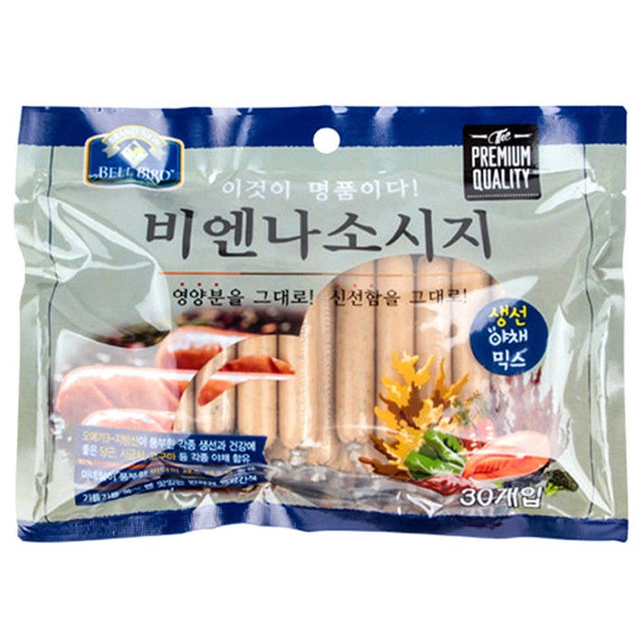 벨버드 반려견 비엔나 소시지 30p, 생선 + 야채 혼합맛, 1개