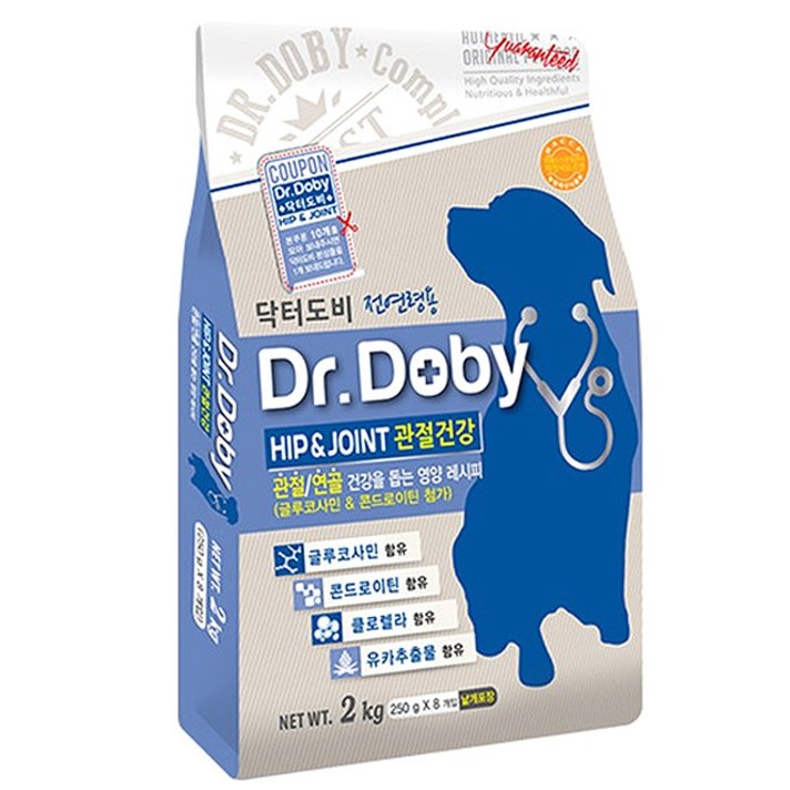 닥터도비 전연령 힙앤조인트 관절건강 반려견 사료, 닭, 2kg