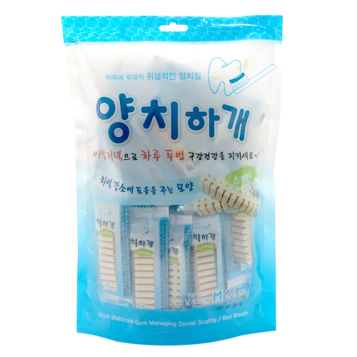 양치하개 반려견 덴탈껌 24개입, 스케일링, 1개