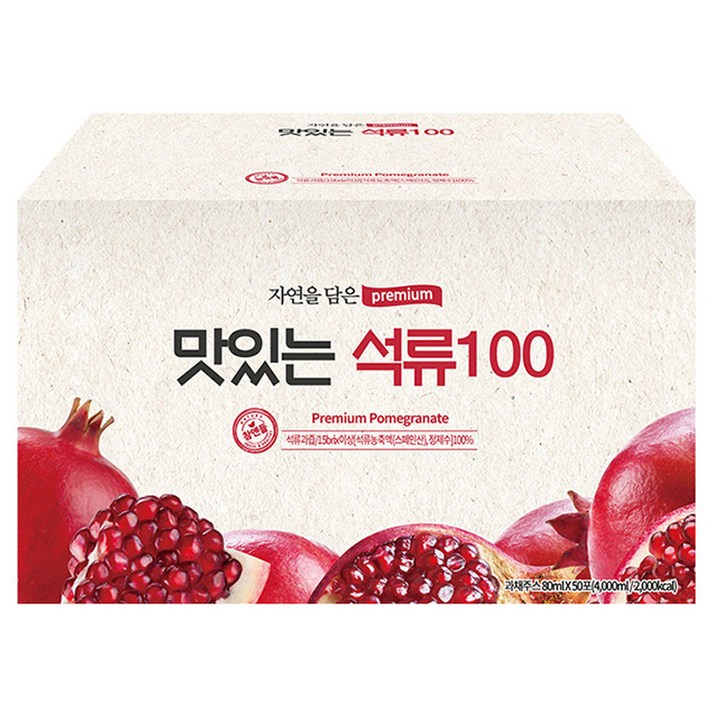 황토농원 맛있는 석류100 건강즙, 80ml, 50포