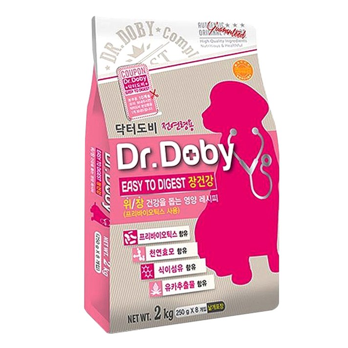 닥터도비 전연령 장건강 이지투다이제스트 애견사료, 닭, 2kg