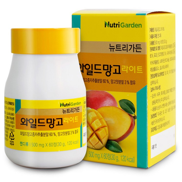 뉴트리가든 와일드망고 라이트, 60정, 1개