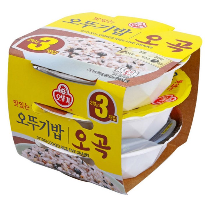 오뚜기 맛있는오뚜기밥 오곡, 210g, 3개