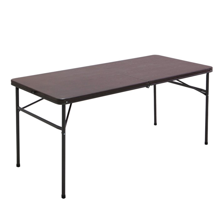 상도가구 아웃인 접이식 브로몰딩 야외 테이블 1500, 우드브라운