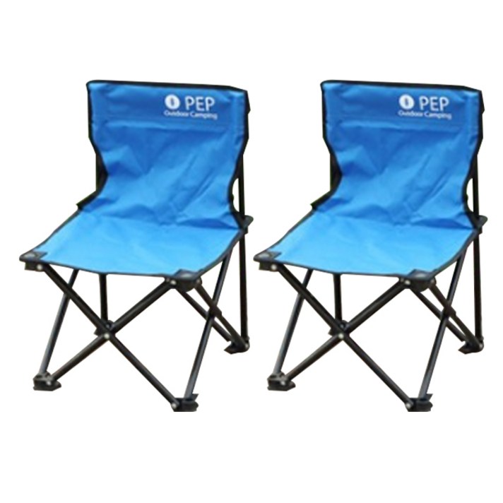 PEP 휴대용 접이식 캠핑의자 소형, 블루, 2개