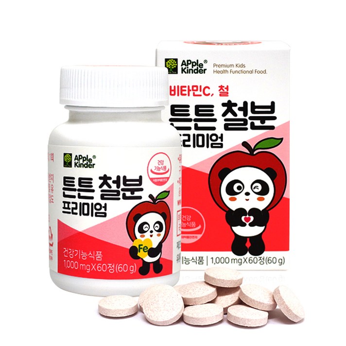 애플킨더 튼튼철분 프리미엄 60p, 60정, 1개