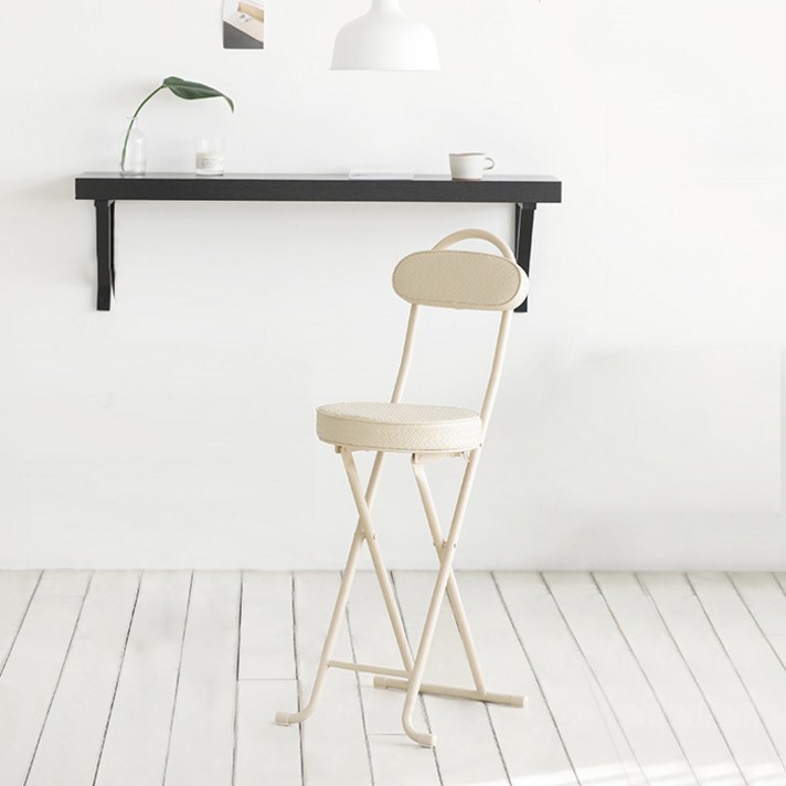 룸앤홈 메쉬접이바스툴, 아이보리