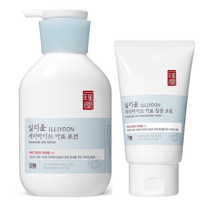 일리윤 세라마이드 아토 로션 528ml + 집중크림 150ml 바디세트 무향, 1세트