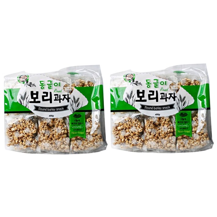 엉클팝 동글이 보리과자, 400g, 2개