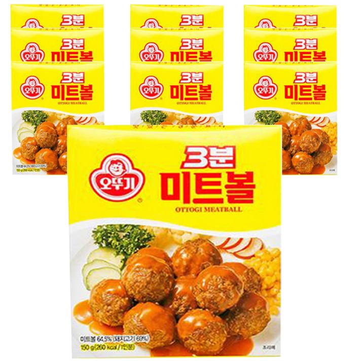 오뚜기 3분 미트볼, 150g, 10개입