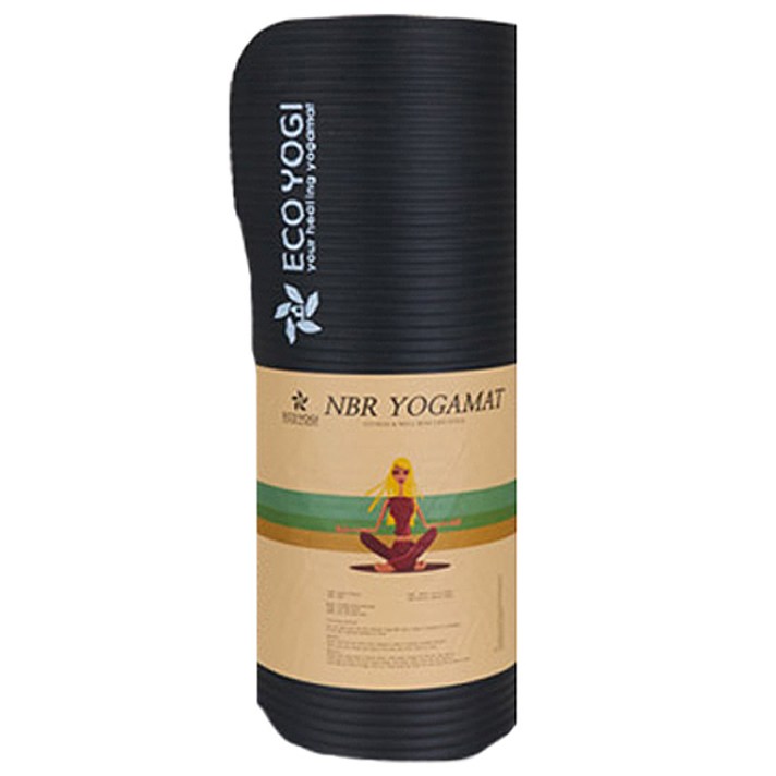 에코요기 NBR 요가매트 20mm + 스트랩 밴드, 블랙