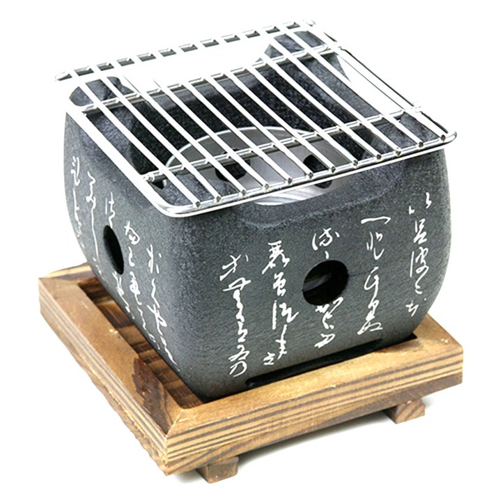 노마드캠핑 일본 미니 정사각 화로대 세트, 대(16 x 16 x 16 cm), 1세트