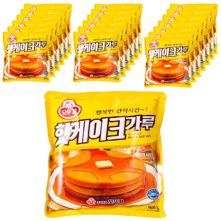오뚜기 핫케이크 가루 500g 20개입 박스 식품 > 가루/조미료/향신료 빵/떡 믹스 기타 빵믹스, 20개”> </div>
<div class=