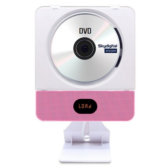 스카이디지탈 아리아판 벽걸이 블루투스 CD DVD 플레이어, 단일 상품, 핑크