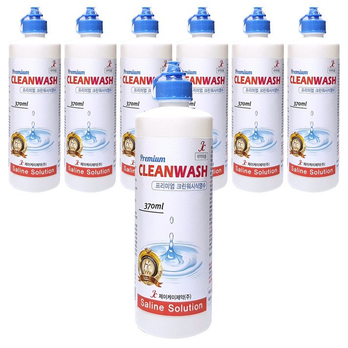 케이앤제이씨 프리미엄 크린워시 식염수, 370ml, 7개