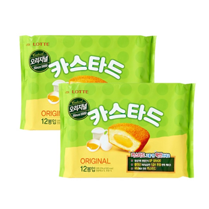 롯데 카스타드 오리지널, 23g, 24개