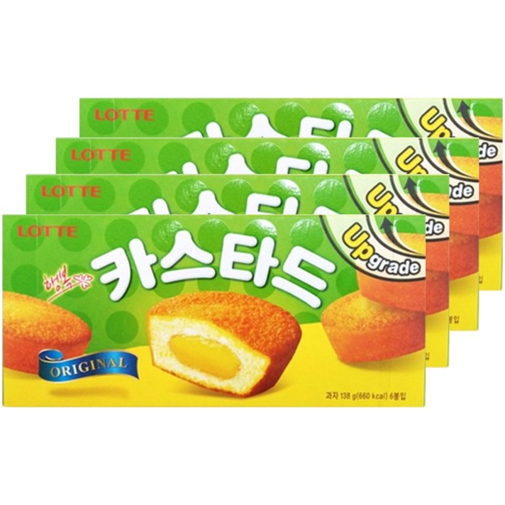 롯데 카스타드 오리지널 6개입, 138g, 4개