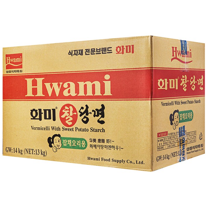 화미 찰당면 大 잡채요리용, 14kg