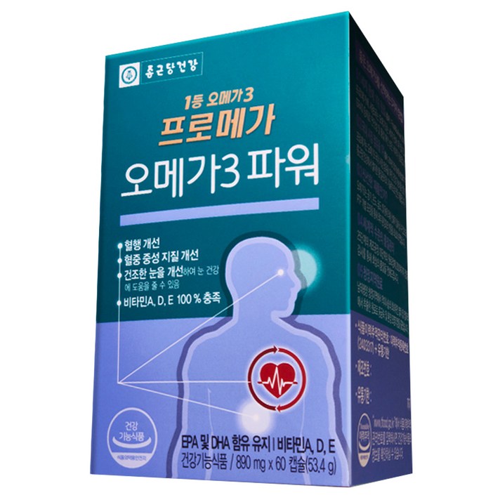 종근당건강 프로메가 오메가3 파워, 60정, 1개