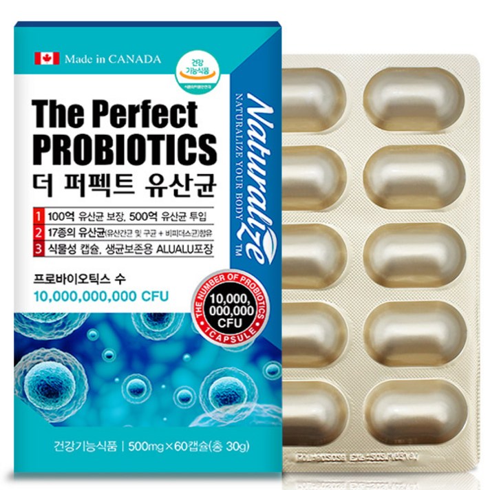 네추럴라이즈 더 퍼펙트 프로바이오틱스 유산균, 60정, 1개