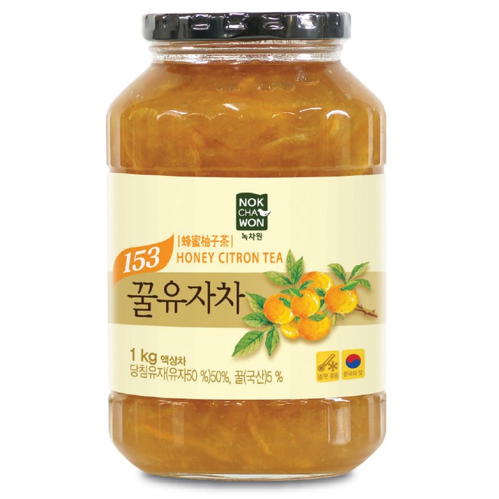 녹차원 153 꿀유자차, 1kg, 1개