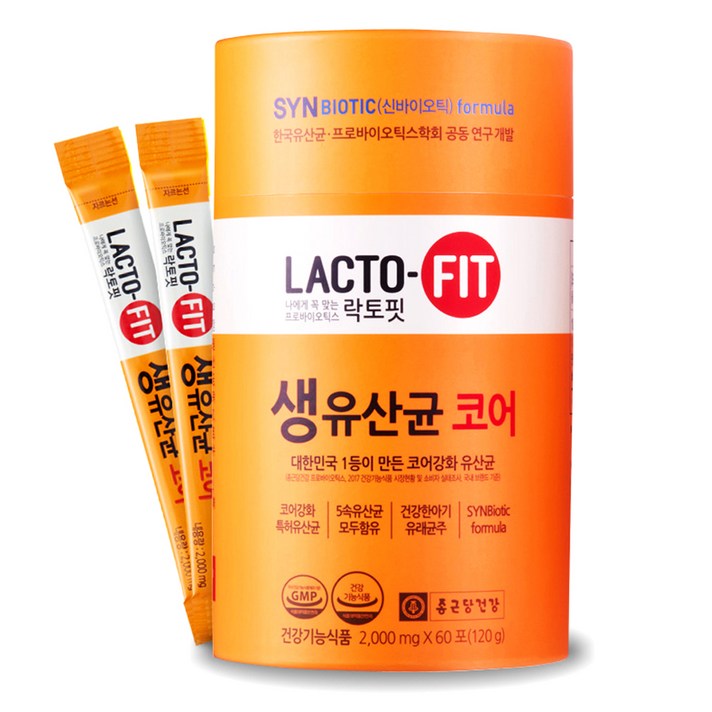 종근당 락토핏 생유산균 코어 1통(2개월분) 생 유산균, 120g, 1개