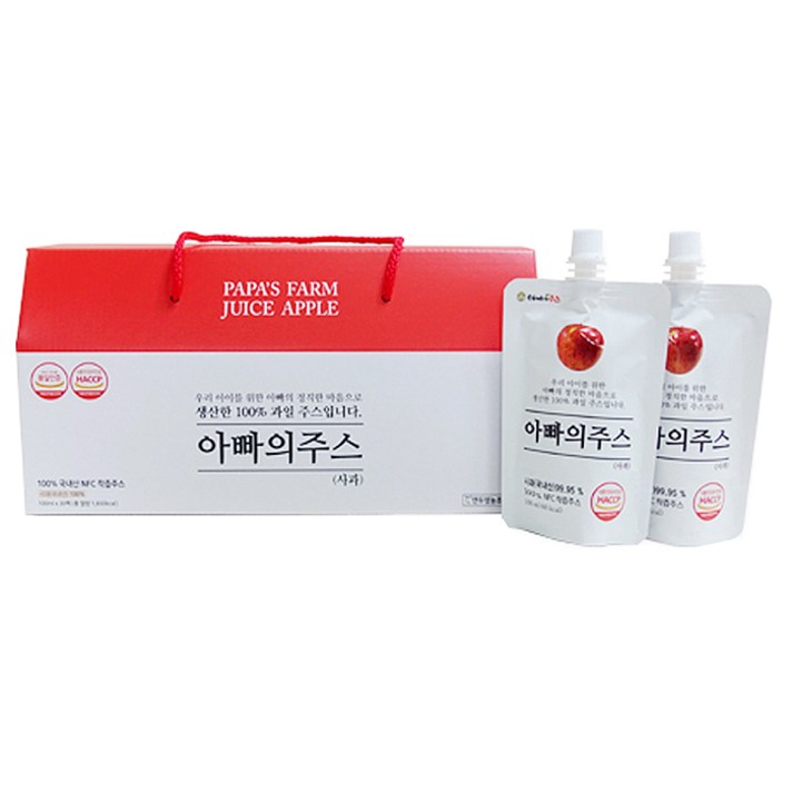 아빠의주스 사과즙, 100ml, 30개
