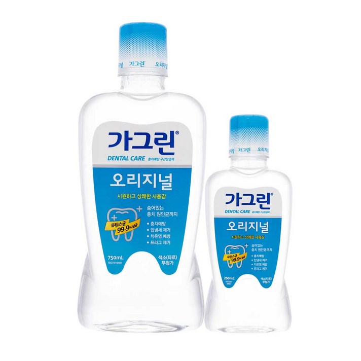 가그린 오리지널 750ml + 250ml, 1세트