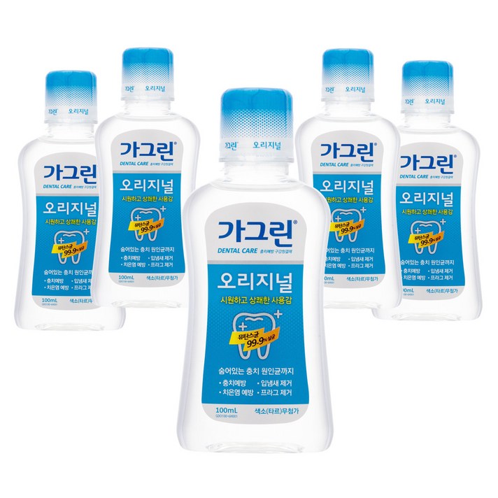 가그린 오리지널 구강청결제, 5개, 100ml