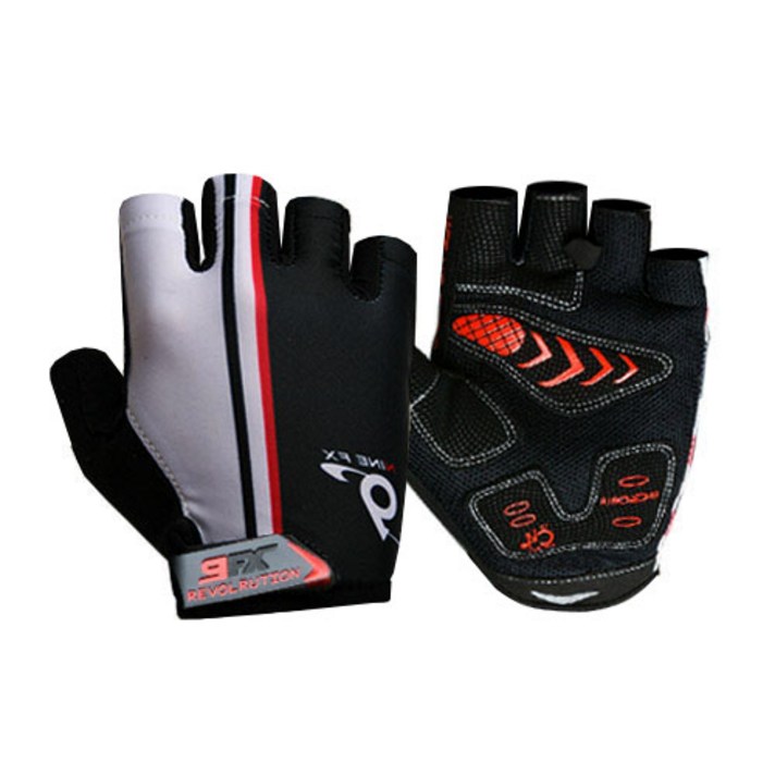 나인에프엑스 자전거 스포츠 반장갑 9FX-03, 스트레이트레드