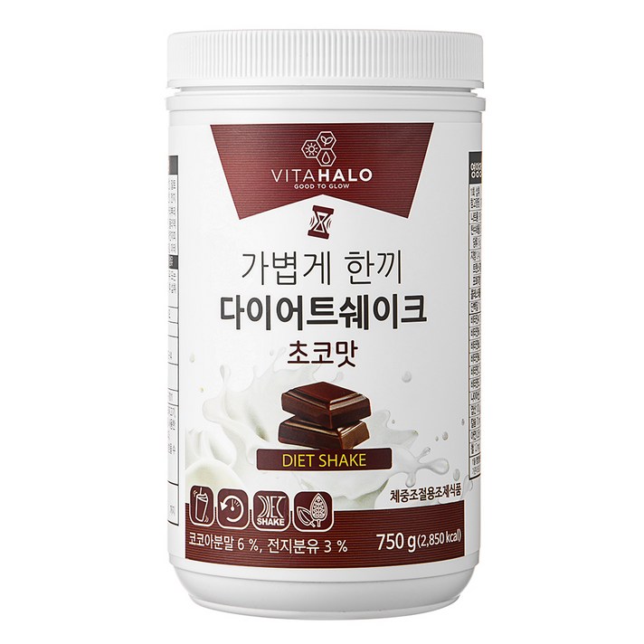 비타할로 가볍게 한끼 다이어트 쉐이크 초코맛, 750g, 1개