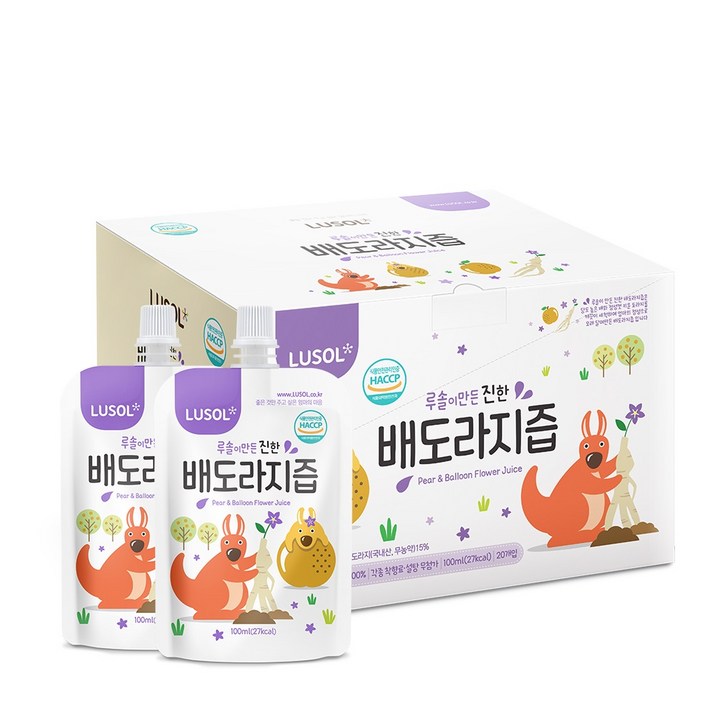 루솔 이 만든 진한 배도라지즙 선물세트, 100ml, 20포