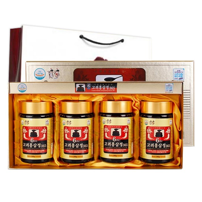 6년근 고려홍삼정 365 4개입 + 쇼핑백, 960g, 1세트