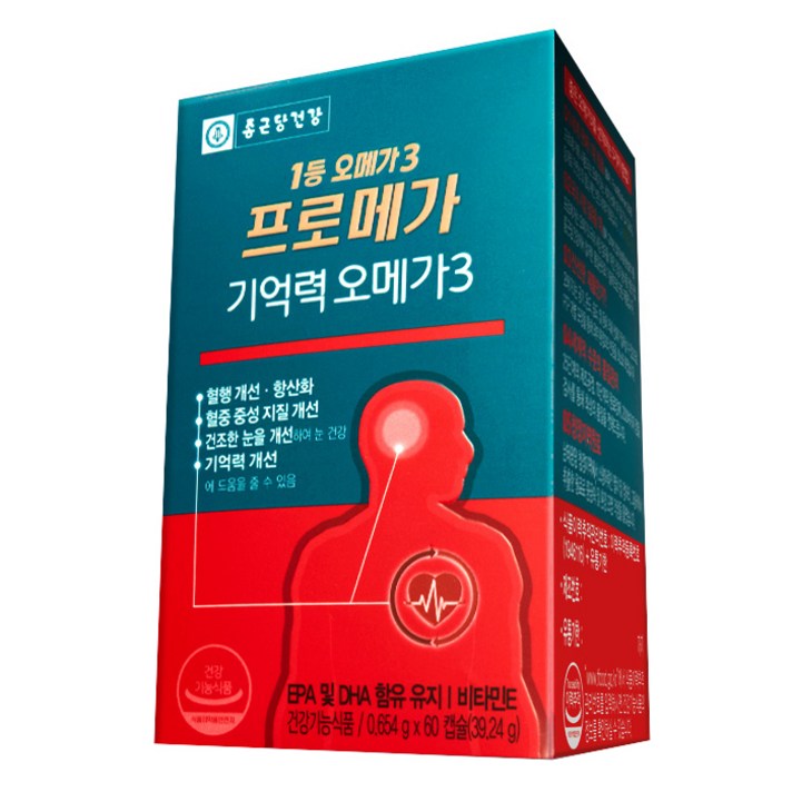 종근당건강 프로메가 기억력 오메가3, 60캡슐, 1개